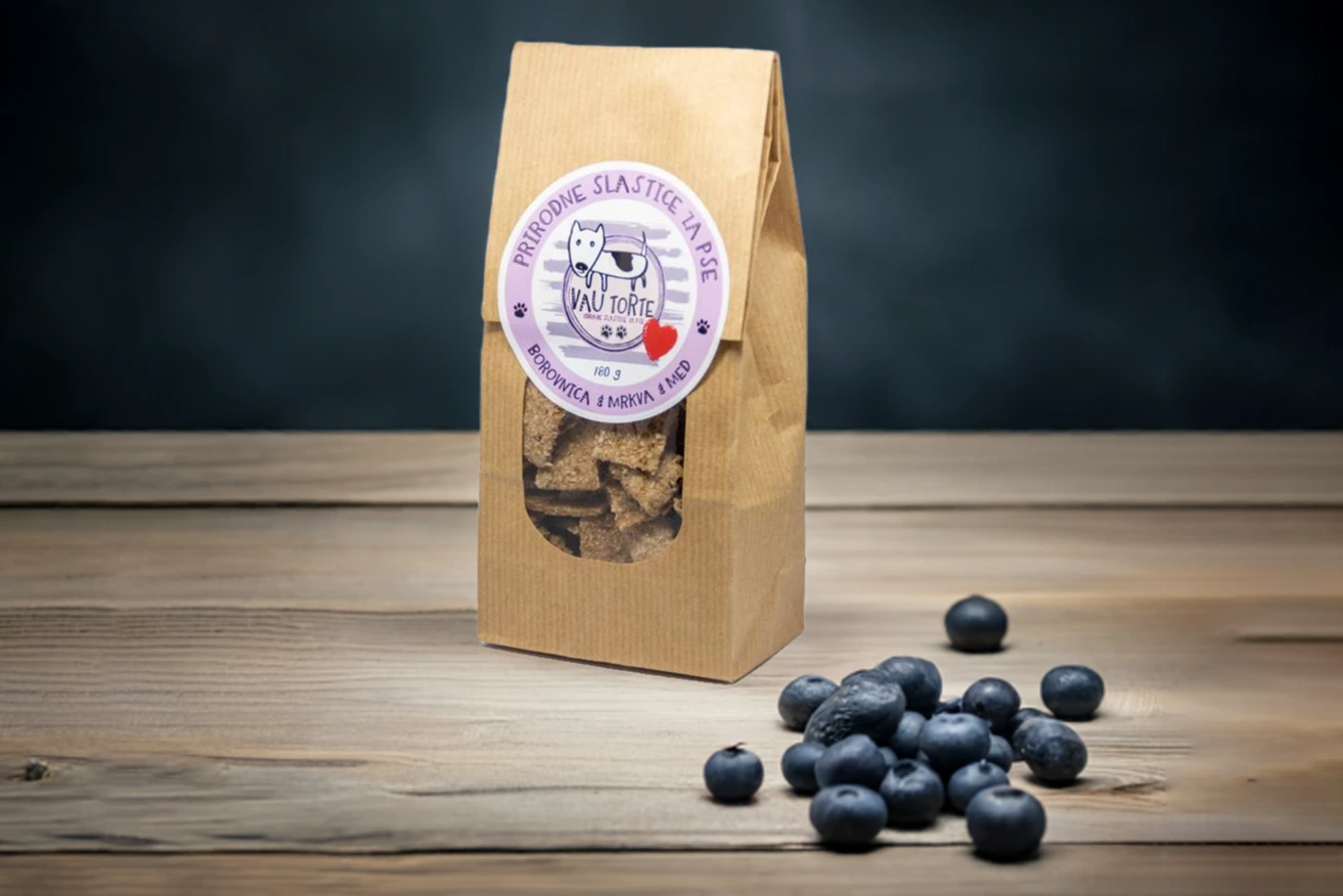 Keksi za pse - Borovnica & Mrkva & Med