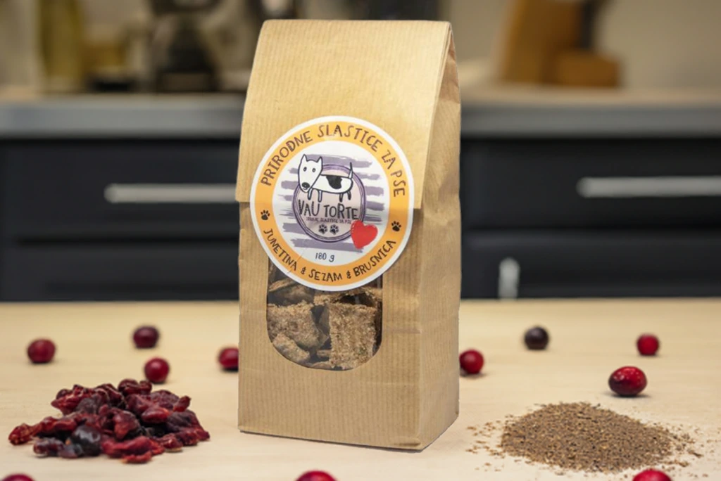 Keksi za pse - Junetina & Sezam & Brusnica